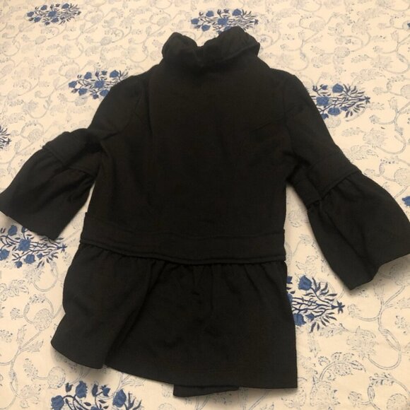 IZ Byer California Size M Girls Swing Jacket 3/4 Sleeve Peter Pan Collar Black - Picture 10 of 16